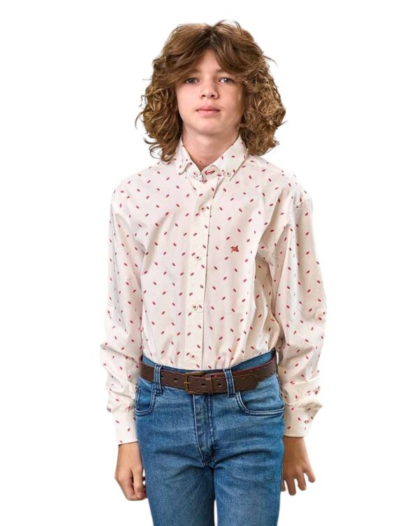 CAMISA SPORT POPLIN ESTAMPADO 100% ALG