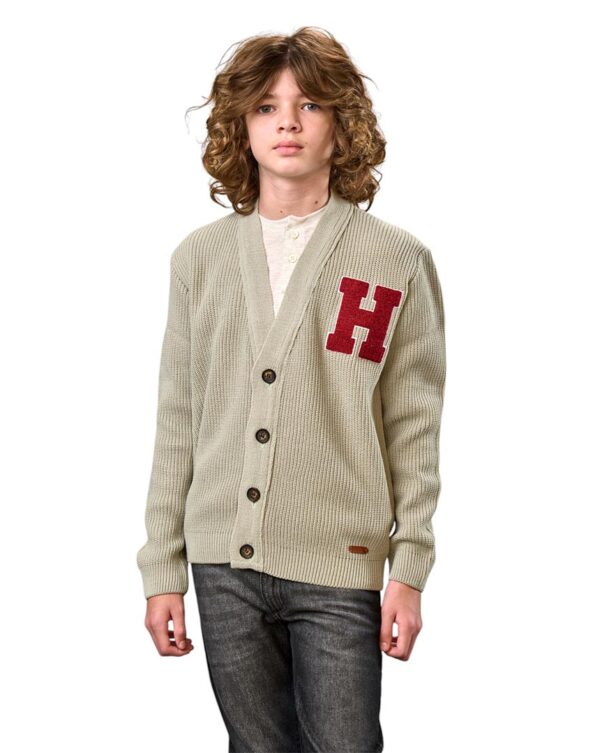 SW CARDIGAN CON BOTONES Y APLIQUES
