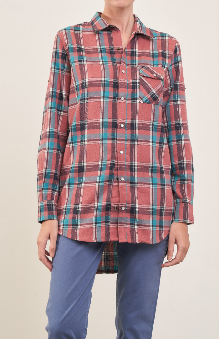 CAMISA VIYELA CON BROCHES - Imagen 3