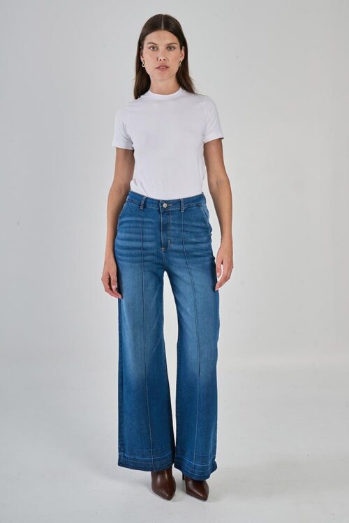 PANTALÓN DENIM TIRO ALTO