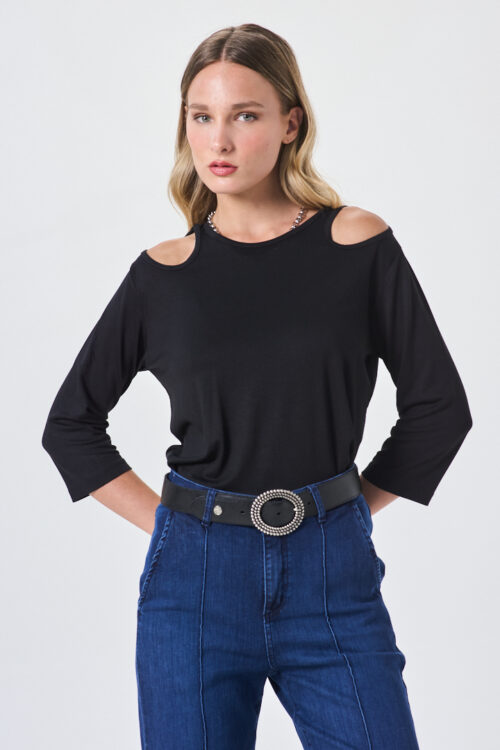 REMERA MANGA 3/4 HOMBRO