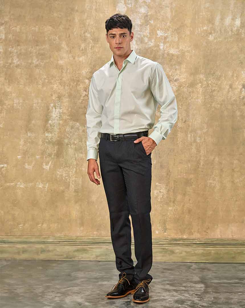 PANTALÓN VESTIR SARGA ESPIGADO