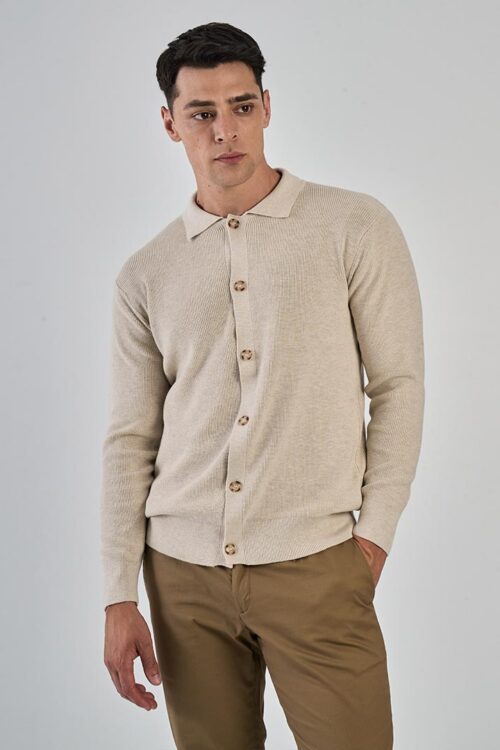 CARDIGAN CUELLO CHOMBA