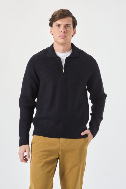 SWEATER CHOMBA MEDIO CIERRE