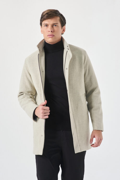 GABAN PAÑO CON CIERRE MATELASSE INTERIOR