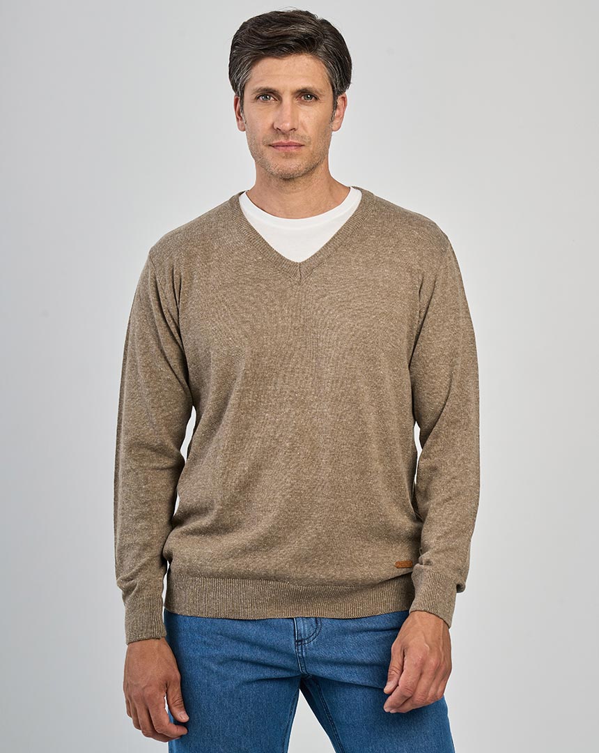 SWEATER ESCOTE V MENGUADO LISO - Imagen 7