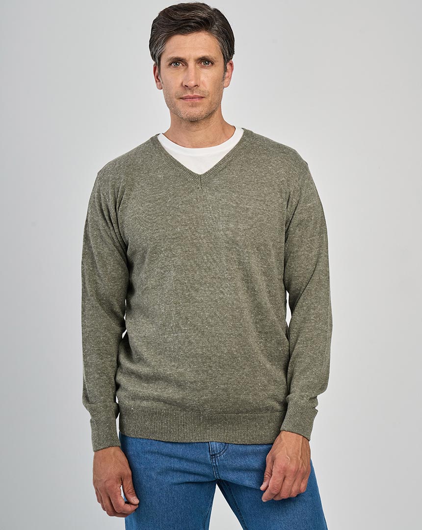 SWEATER ESCOTE V MENGUADO LISO - Imagen 6