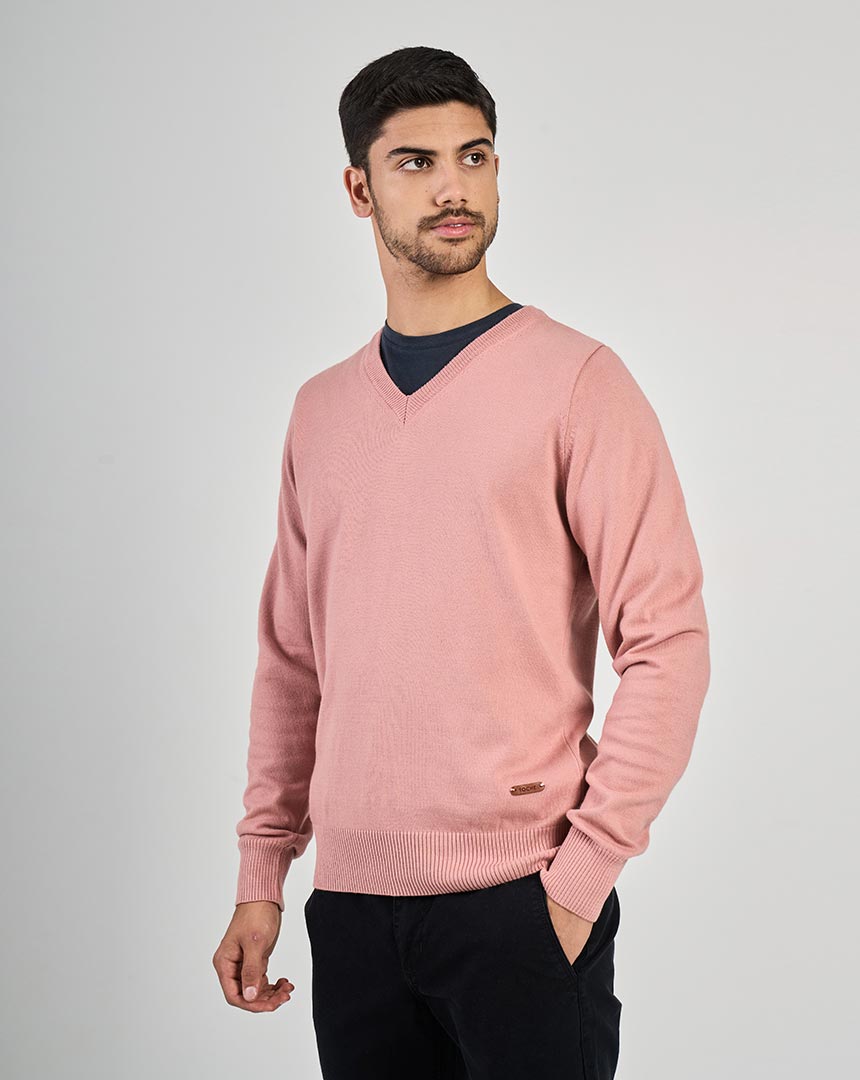 SWEATER ESCOTE V MENGUADO LISO - Imagen 4