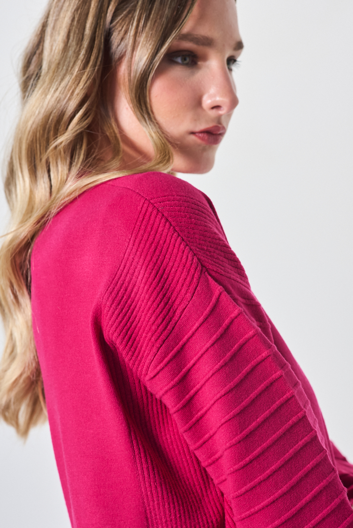 SWEATER ESCOTE REDONDO MANGA ALFORZA - Imagen 6