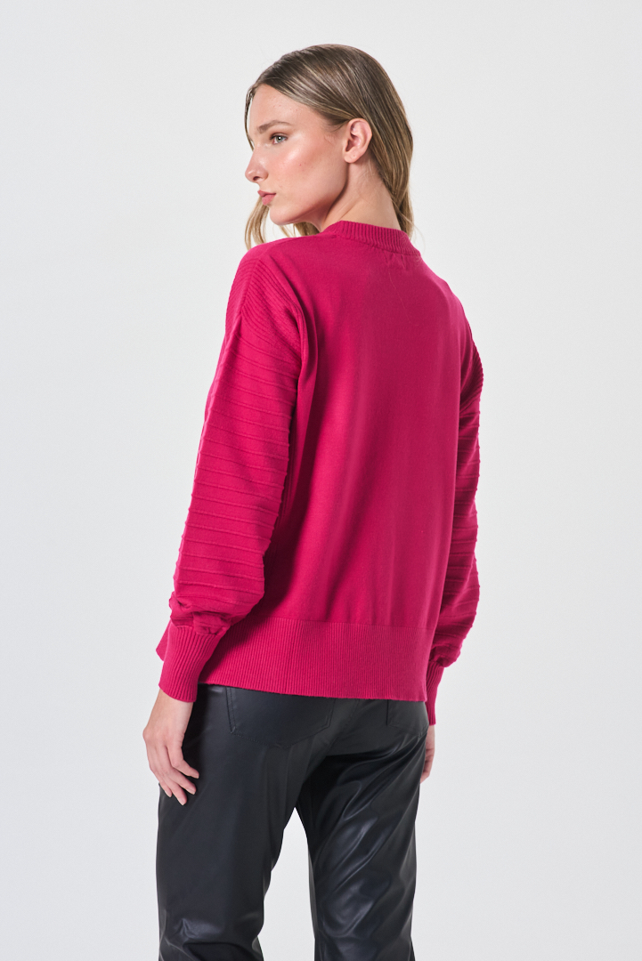 SWEATER ESCOTE REDONDO MANGA ALFORZA - Imagen 7