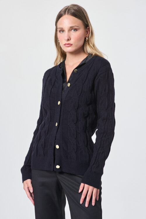 SWEATER CARDIGAN CORTO TRENZA