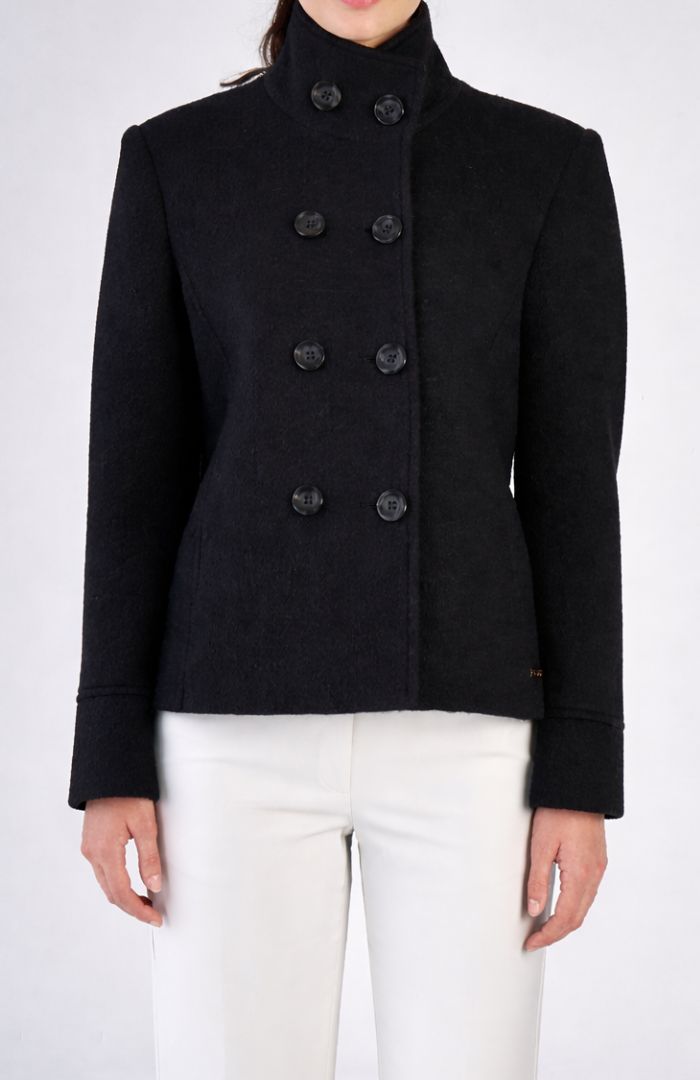 CHAQUETA CRUZADA EN PAÑO BOUCLE - Imagen 3