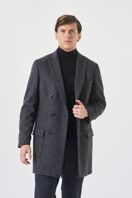 SOBRETODO CRUZADO FTSÍA BOLSILLO PLAQUE