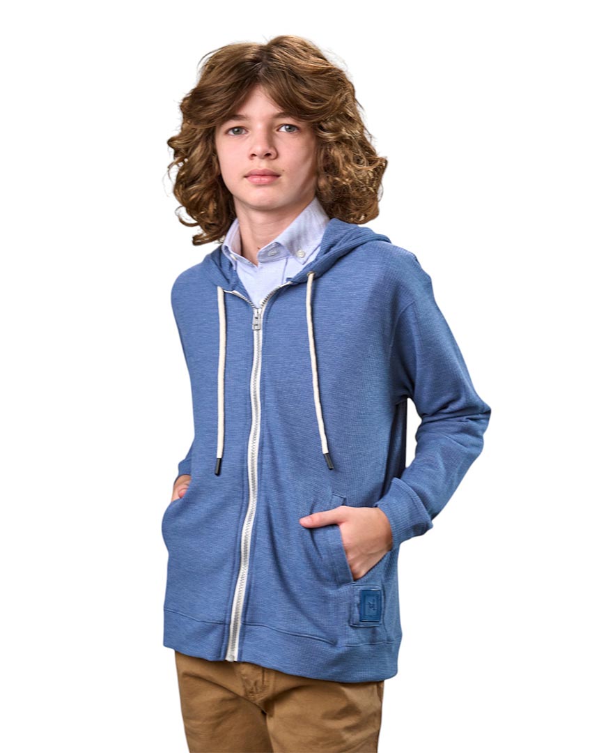 Campera en Waffle con Capucha