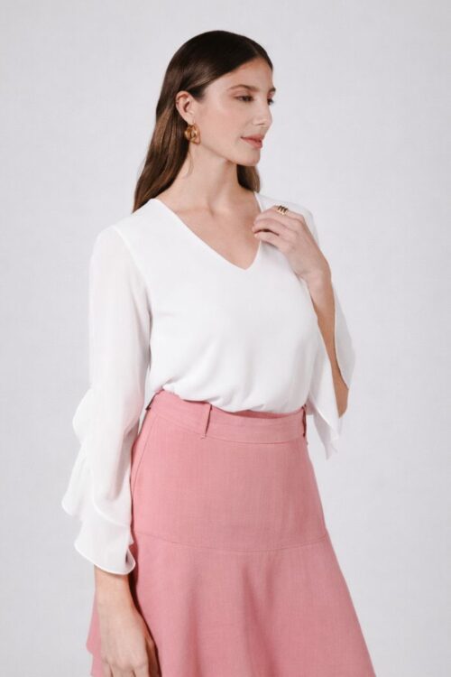 BLUSA ATENEA CREPE VOLADOS