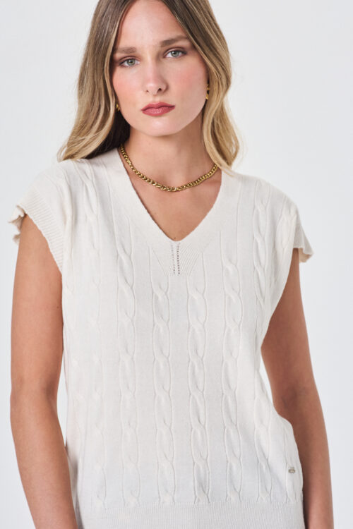 CHALECO MANHATAN CON TRENZA