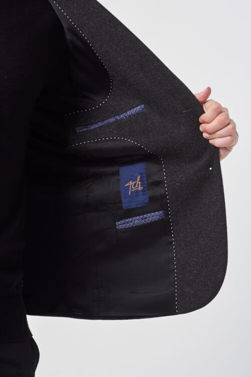 SACO PAÑO PUNTO MELANGE SLIM FIT