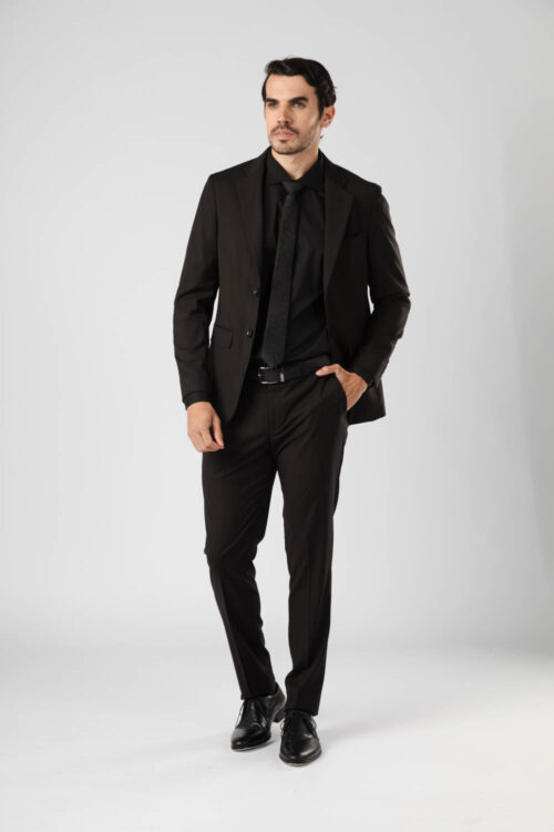 AMBO REGULAR FIT S100 2BOT PANT.S/PINZA