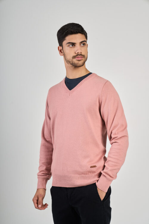 SWEATER TEJIDO ESCOTE V LISO