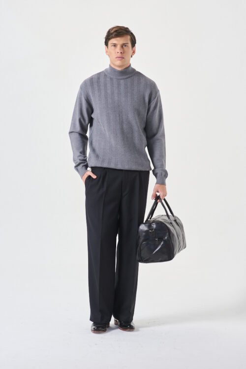 SWEATER MEDIA POLERA PUNTO ESPIGA