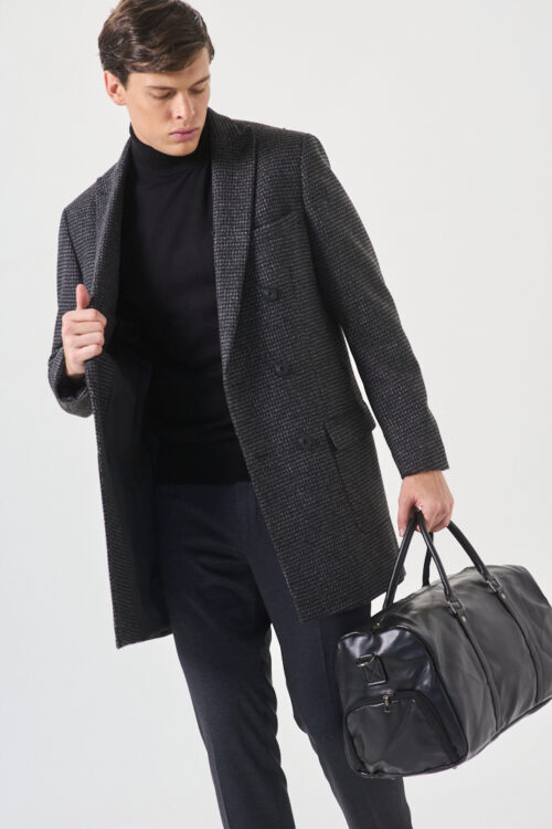 SOBRETODO CRUZADO FTSÍA BOLSILLO PLAQUE