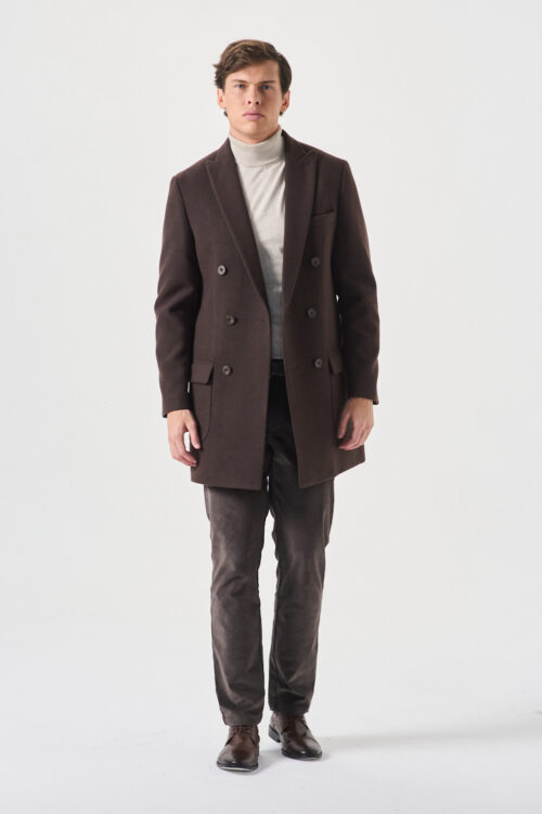 SOBRETODO CRUZADO PAÑO BOLS. PLAQUE