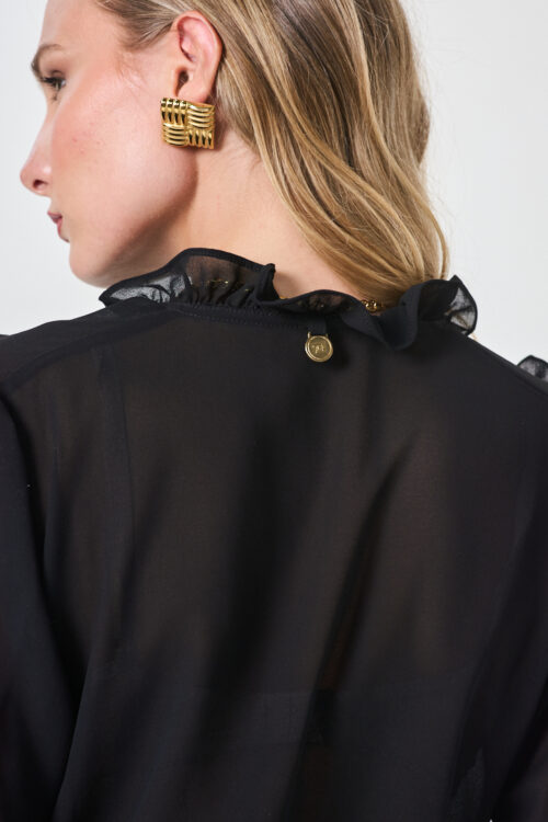 BLUSA GALA CREPE CANESU Y VOLADOS