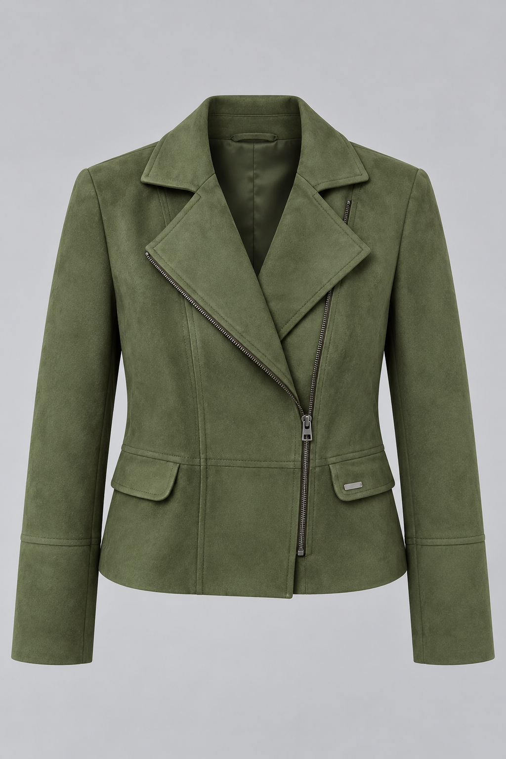 CAMPERA CRUZADA EN SUEDE CON BOLSILLOS - Imagen 5