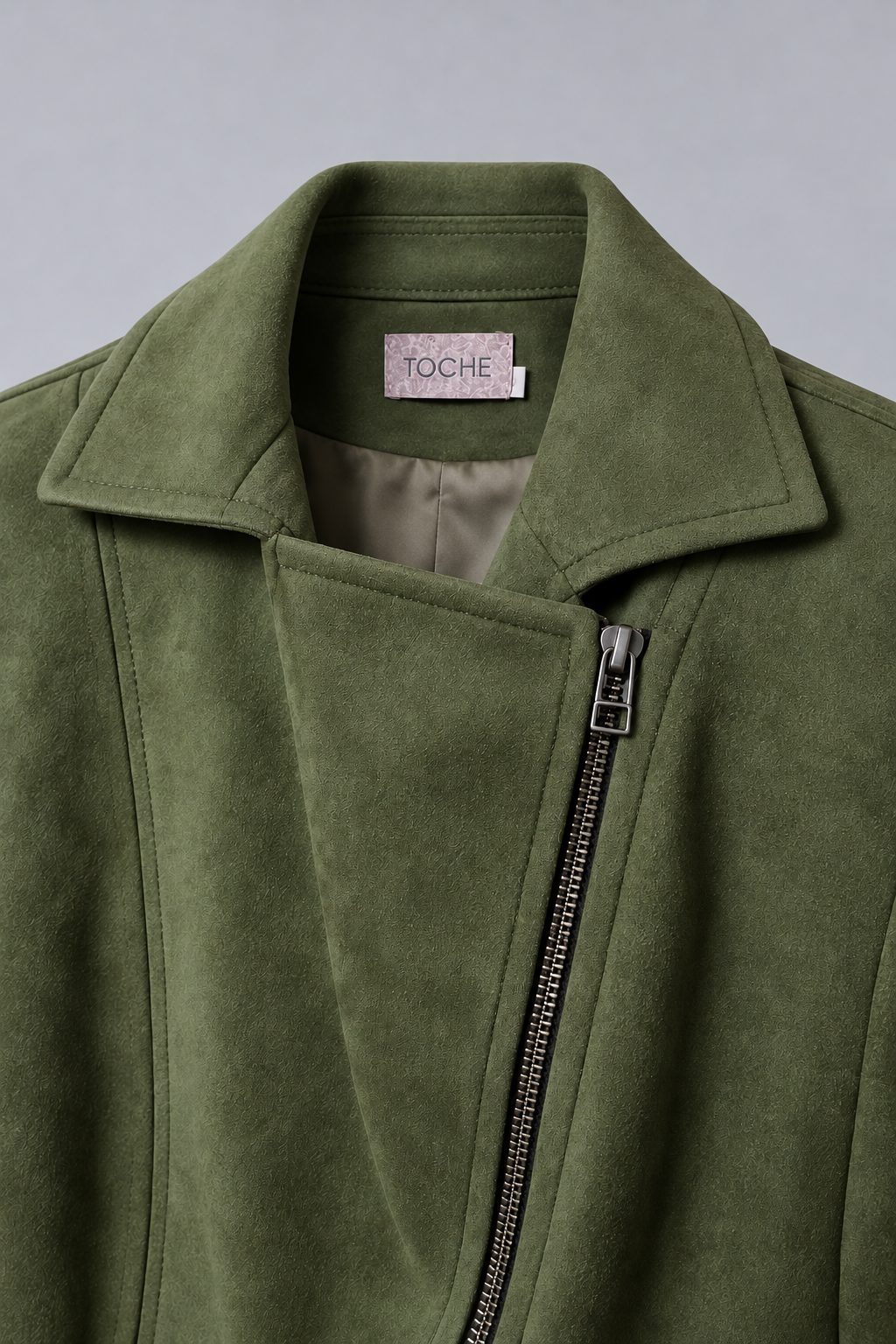 CAMPERA CRUZADA EN SUEDE CON BOLSILLOS - Imagen 6