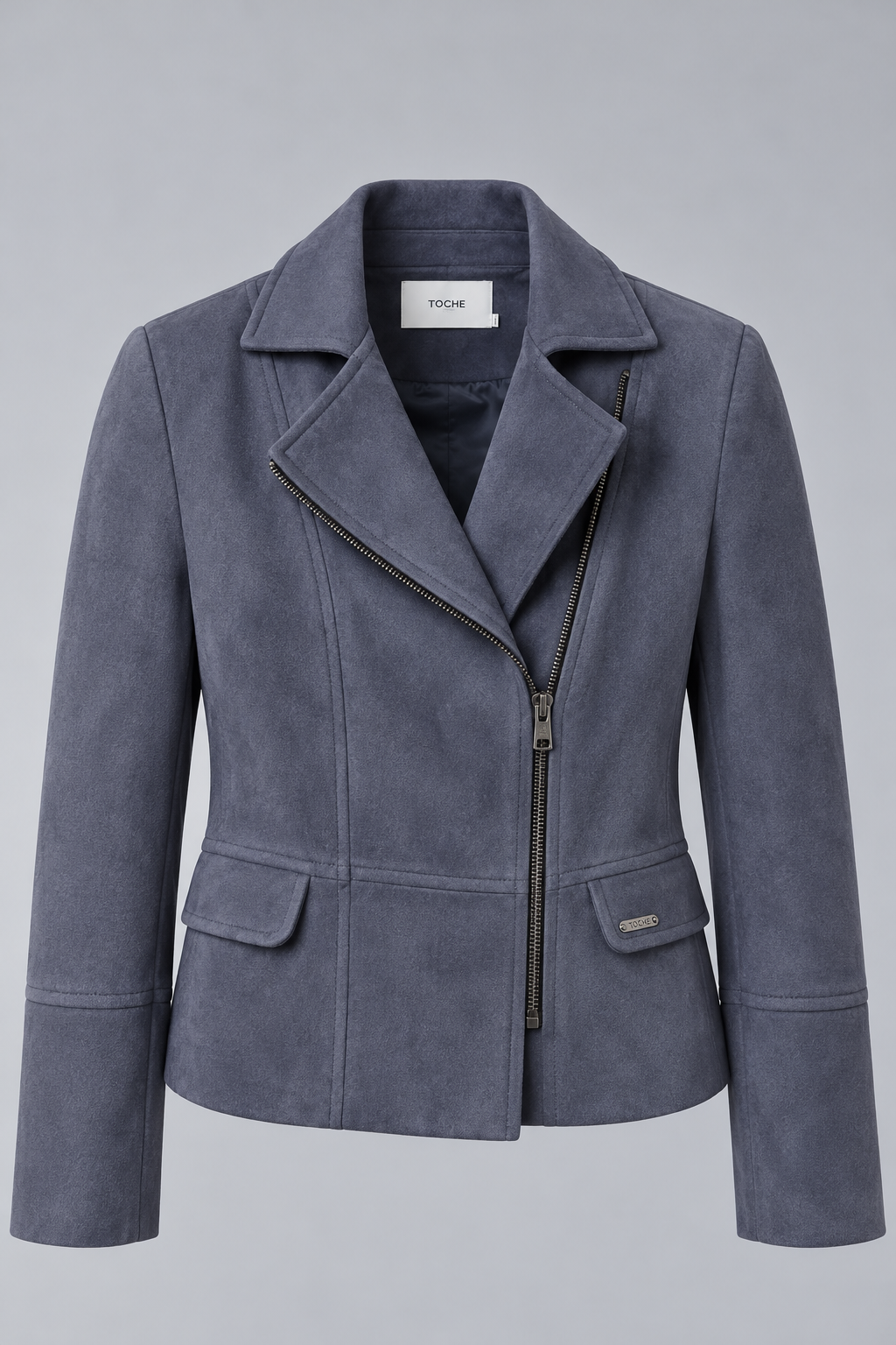 CAMPERA CRUZADA EN SUEDE CON BOLSILLOS - Imagen 7