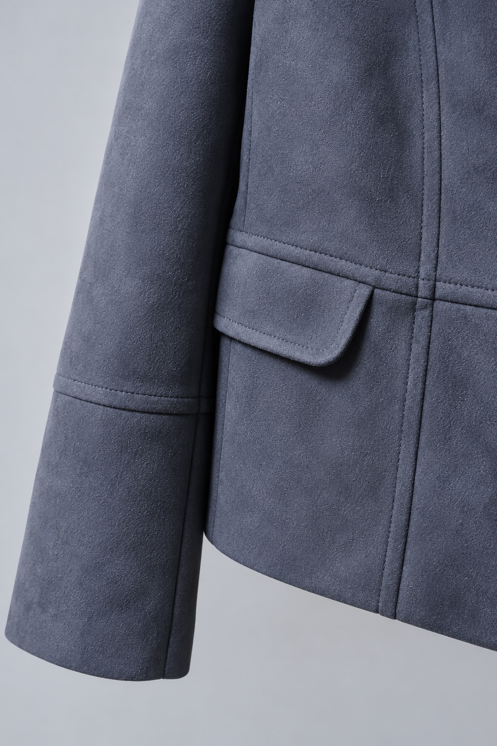CAMPERA CRUZADA EN SUEDE CON BOLSILLOS - Imagen 8