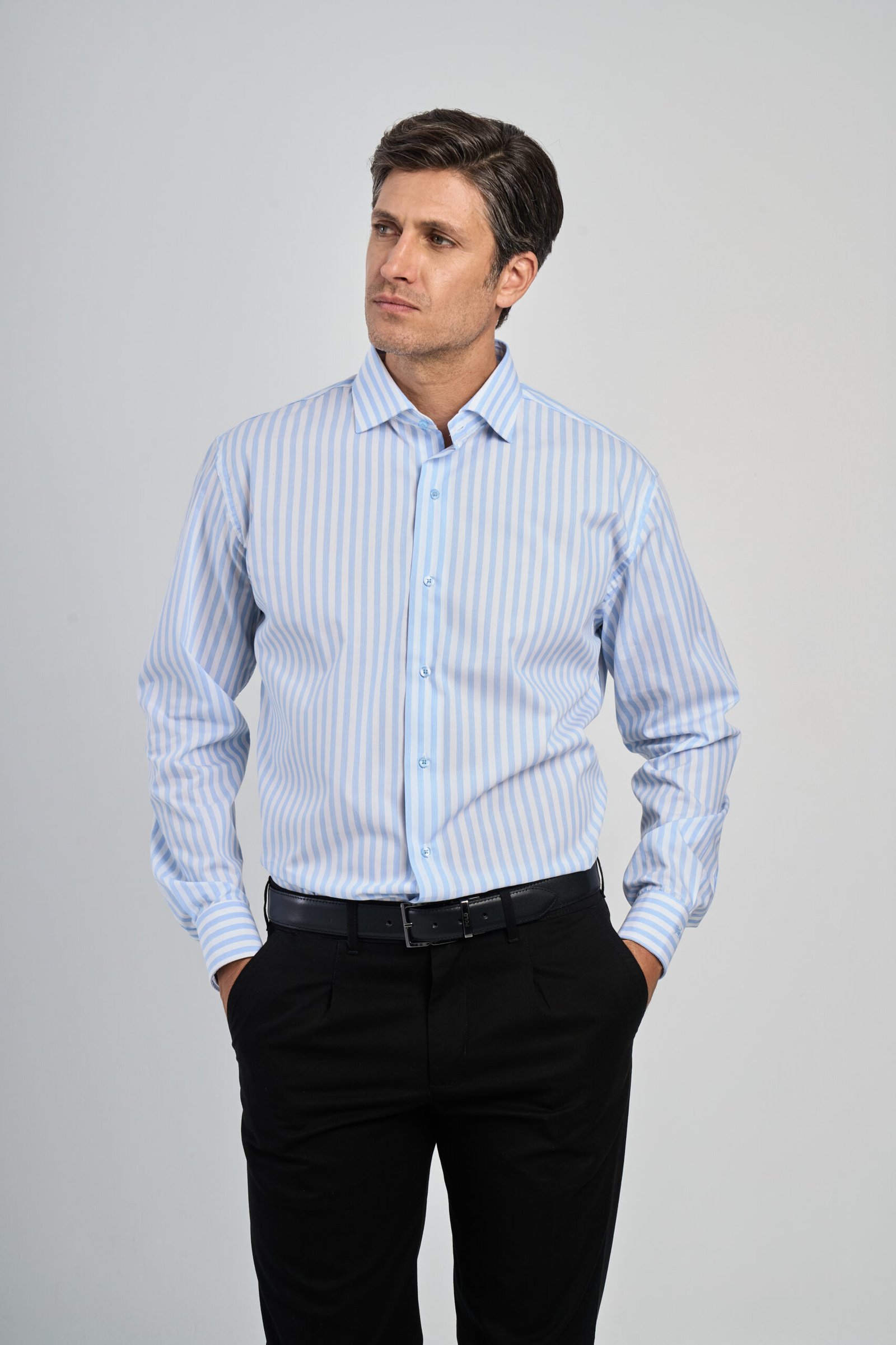 CAMISA VESTIR SLIM FIT RAYAS - Imagen 4