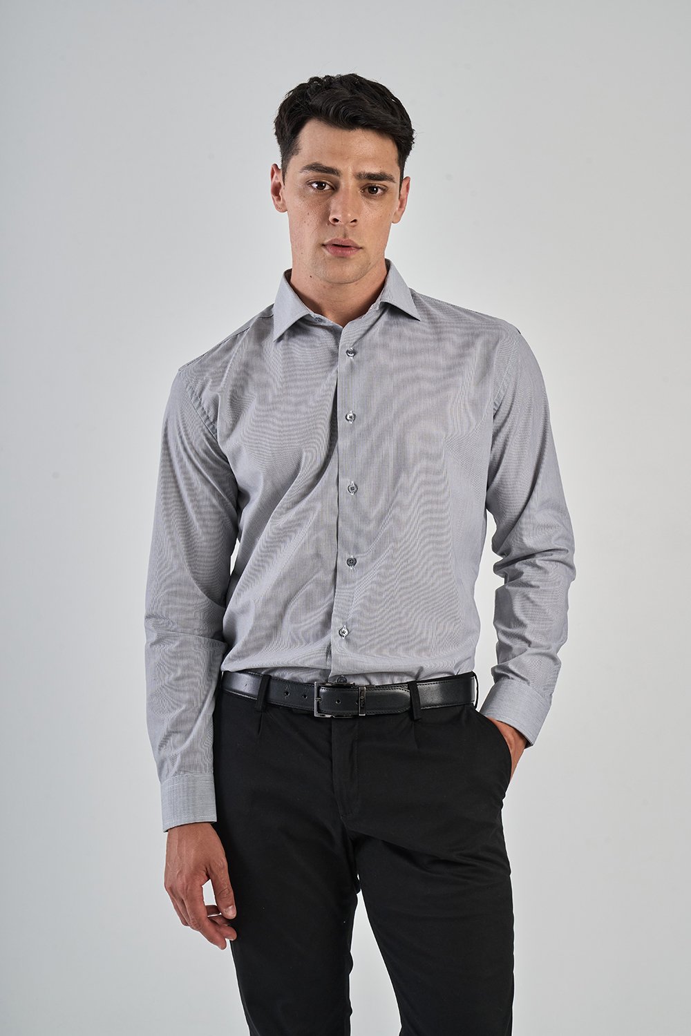 CAMISA VESTIR MIL RAYAS SLIM FIT - Imagen 2