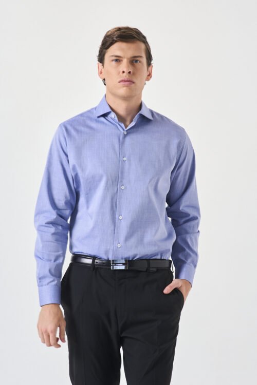 CAMISA ESPIGA ftsía. Regular Azul