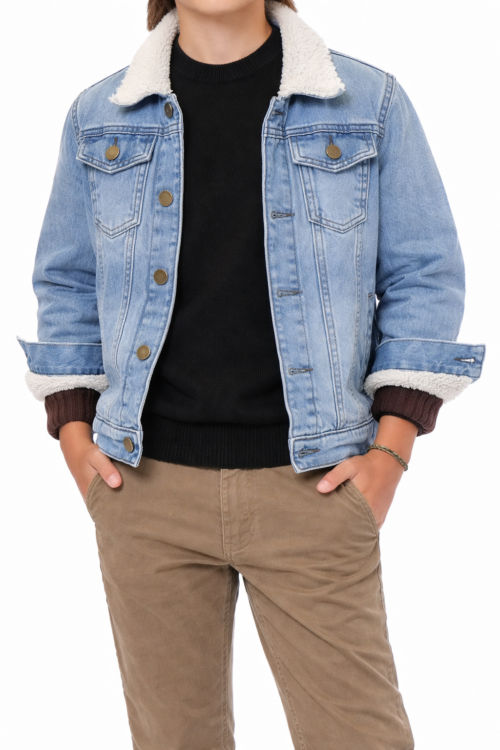 CAMPERA DENIM CORDERITO