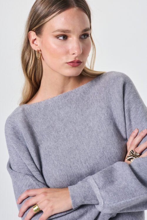 SWEATER JINJER ESCOTE BOTE GRIS