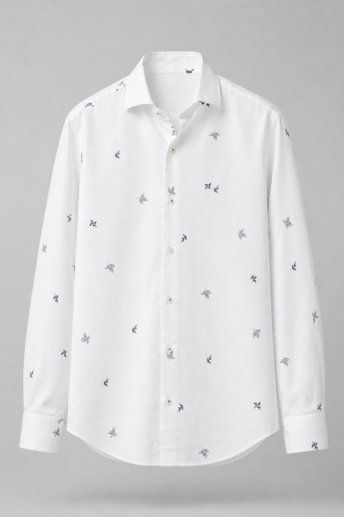 CAMISA POPLIN ESTAMPADO 100% ALG REGULAR FIT