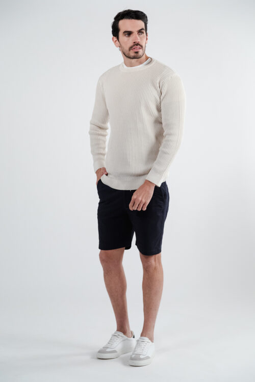 SWEATER CUELLO REDONDO CALADO
