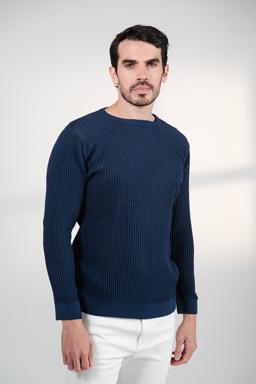 SWEATER CUELLO REDONDO CALADO - Imagen 4
