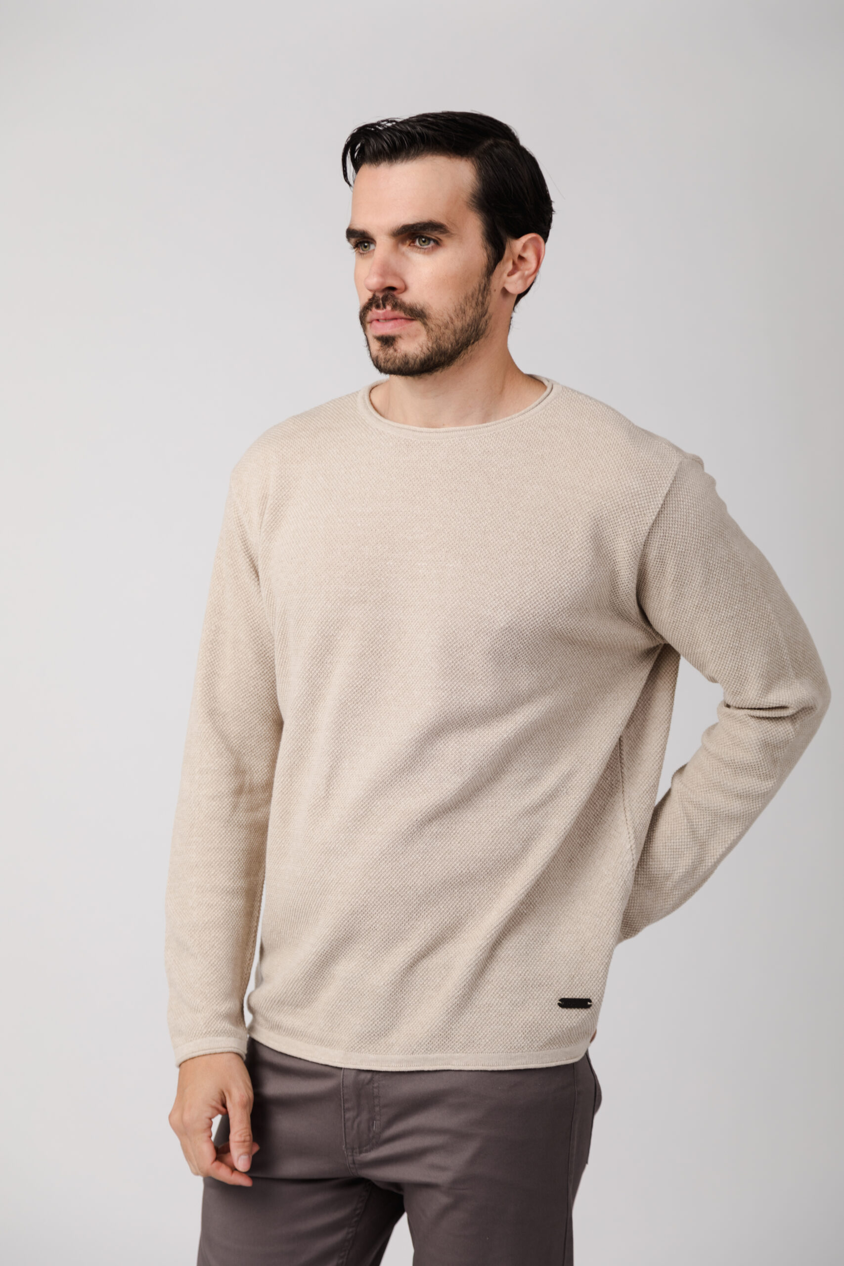 SWEATER CUELLO REDONDO PUNTO TEXTURIZADO - Imagen 2