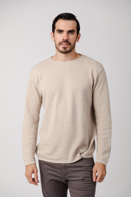 SWEATER CUELLO REDONDO PUNTO TEXTURIZADO