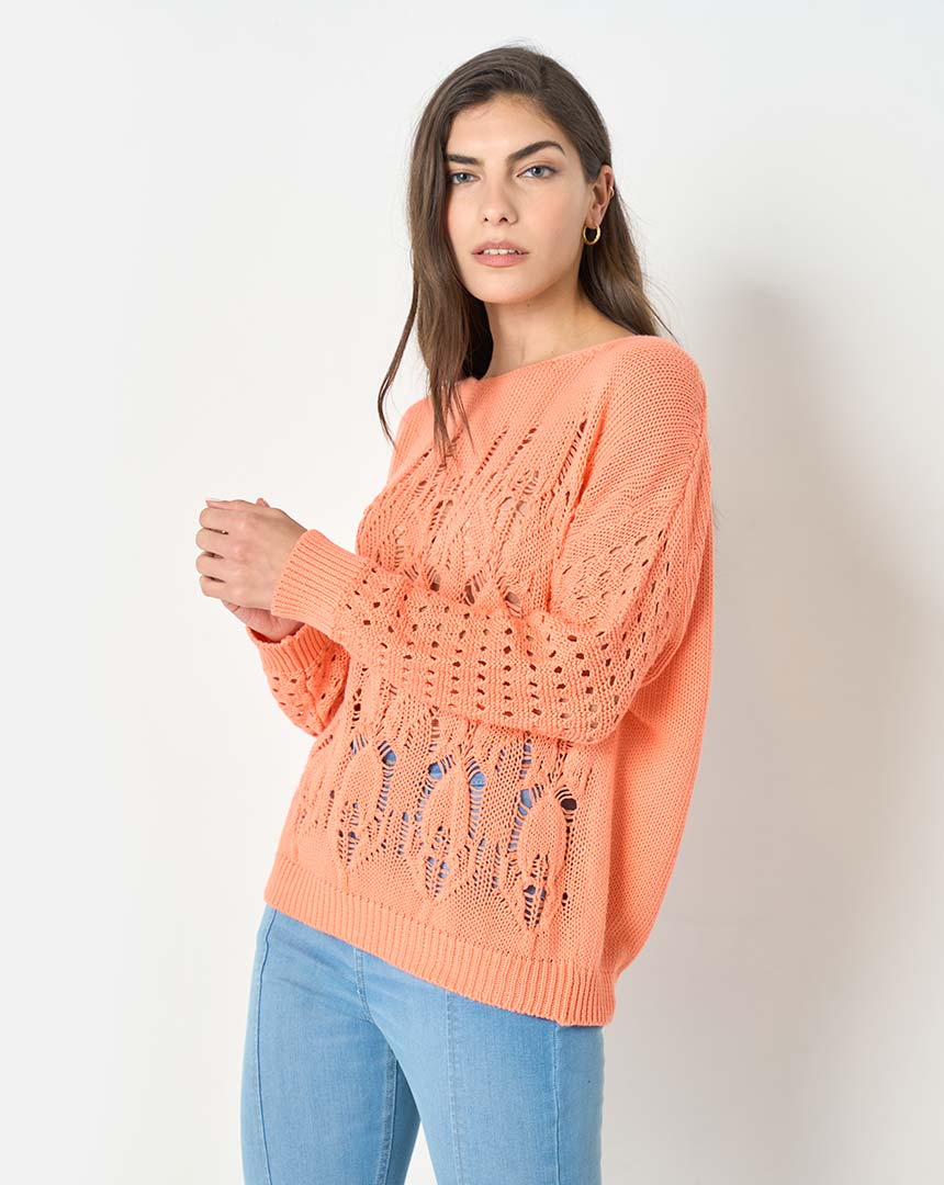 SWEATER ABIERTO CALADO - Imagen 3