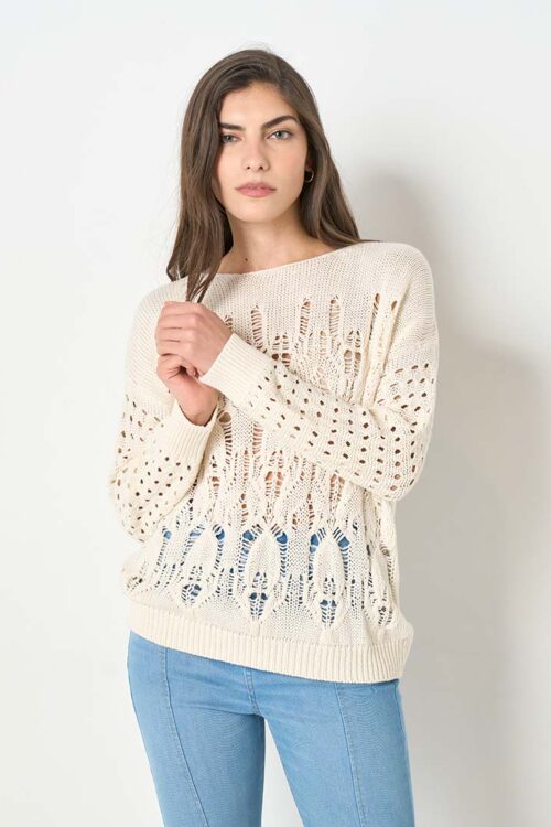SWEATER ABIERTO CALADO