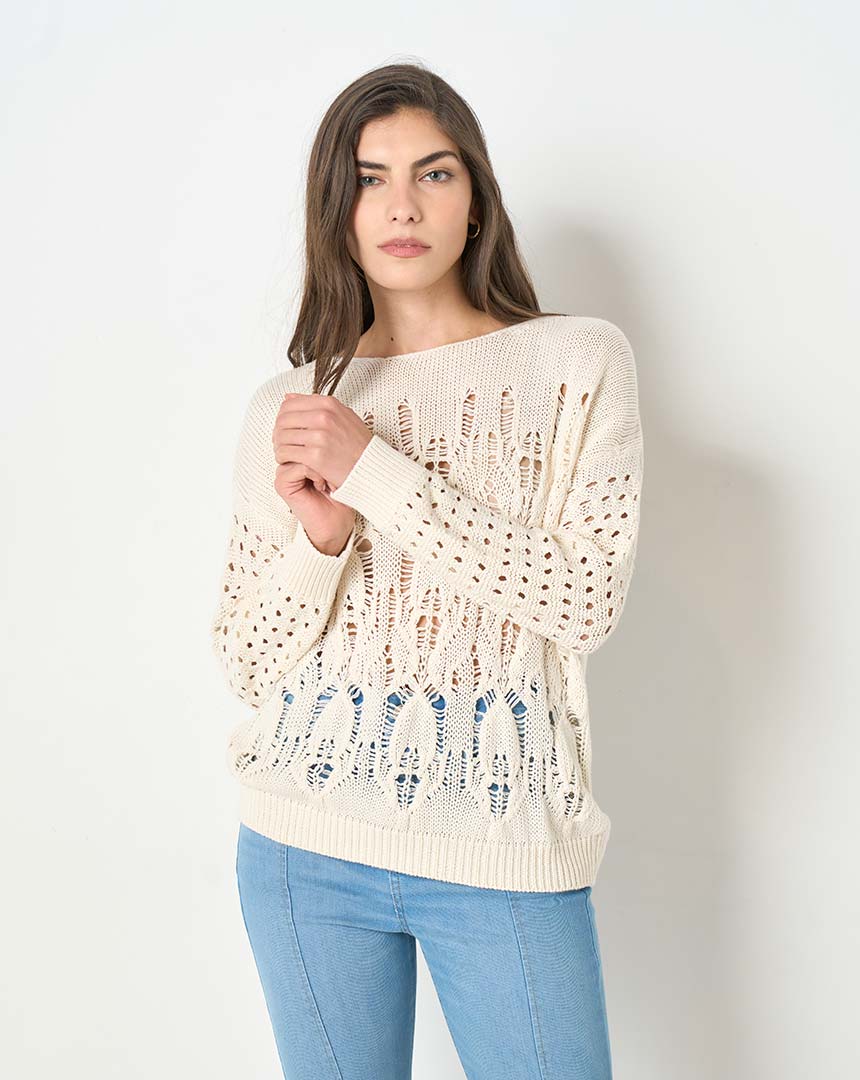 SWEATER ABIERTO CALADO