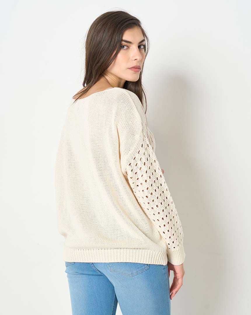 SWEATER ABIERTO CALADO - Imagen 4