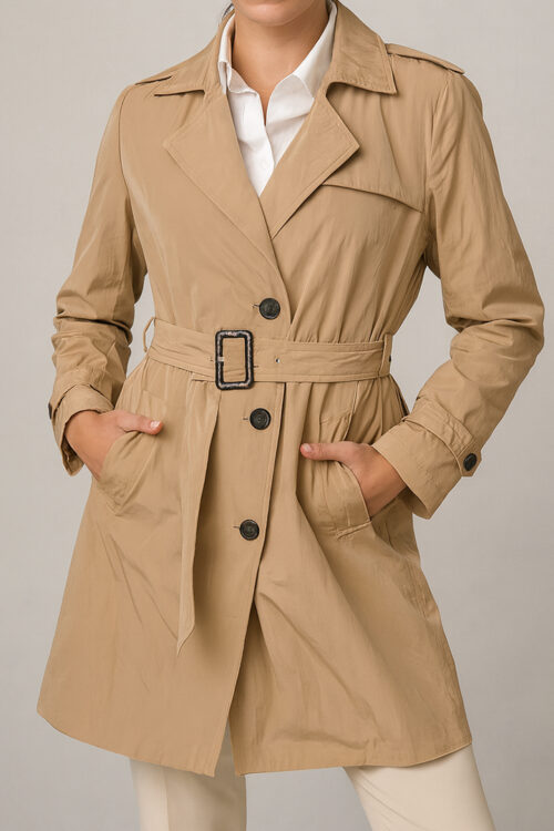 TRENCH CRUZADO CON CANESU