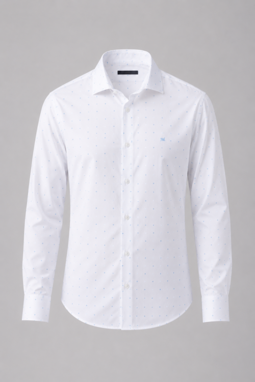CAMISA POPLIN ESTAMPADO 100% ALGODÓN REGULAR FIT