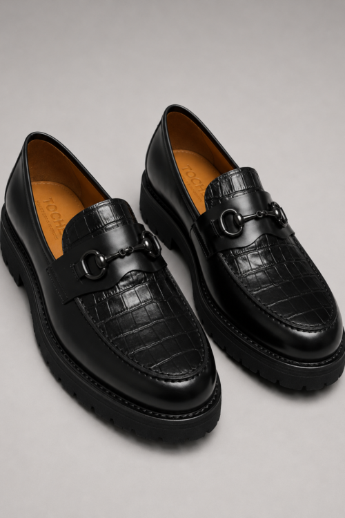 ZAPATO MOCASÍN JACOB CUERO CROCO