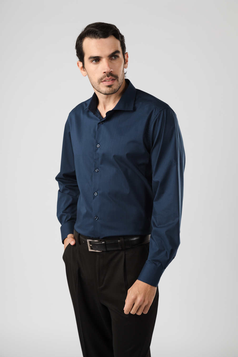 CAMISA POPLIN SPANDEX SLIM FIT - Imagen 4
