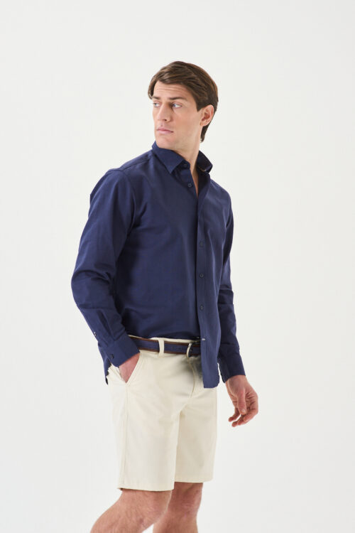 CAMISA SPORT BUTTON DOWN Regular Manga larga Lino-Alg